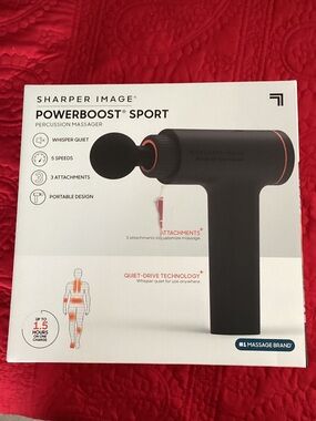 Sharper Image Black Percussion Massager with Red Trim